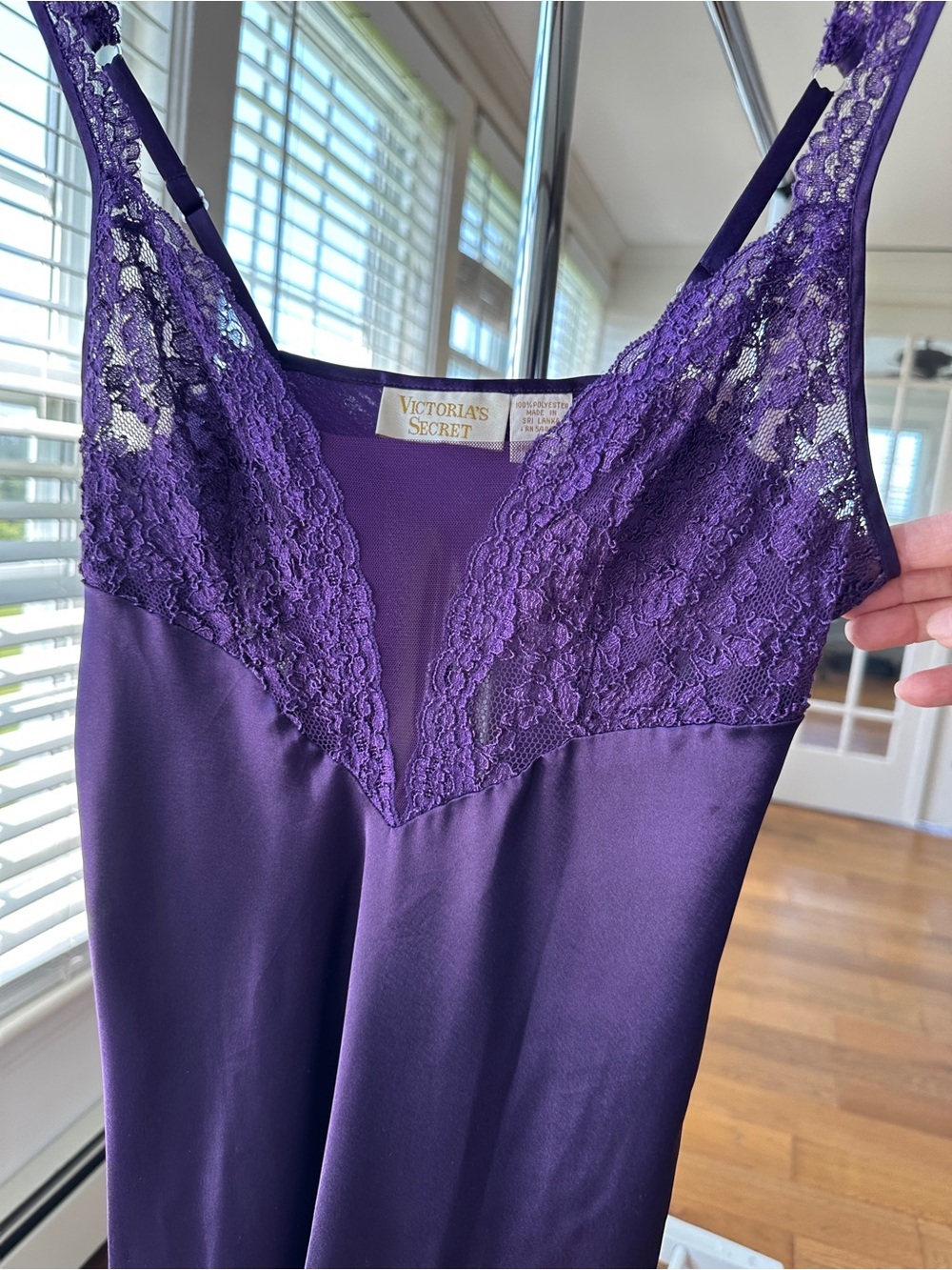 Victoria's Secret Purple Lace Slip Dress - Elegant Women's Sleepwear